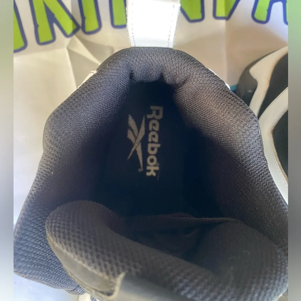 Reebok Kamikaze II (Shawn Kemp) Black and White Sneakers Size 11.5 - Picture 5 of 10